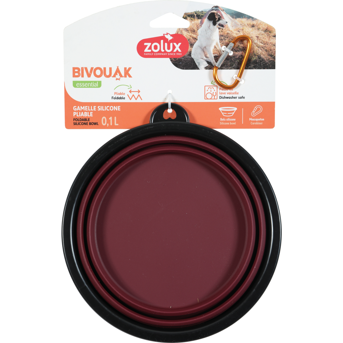 BVK Foldable Soft Bowl Red, 1 L