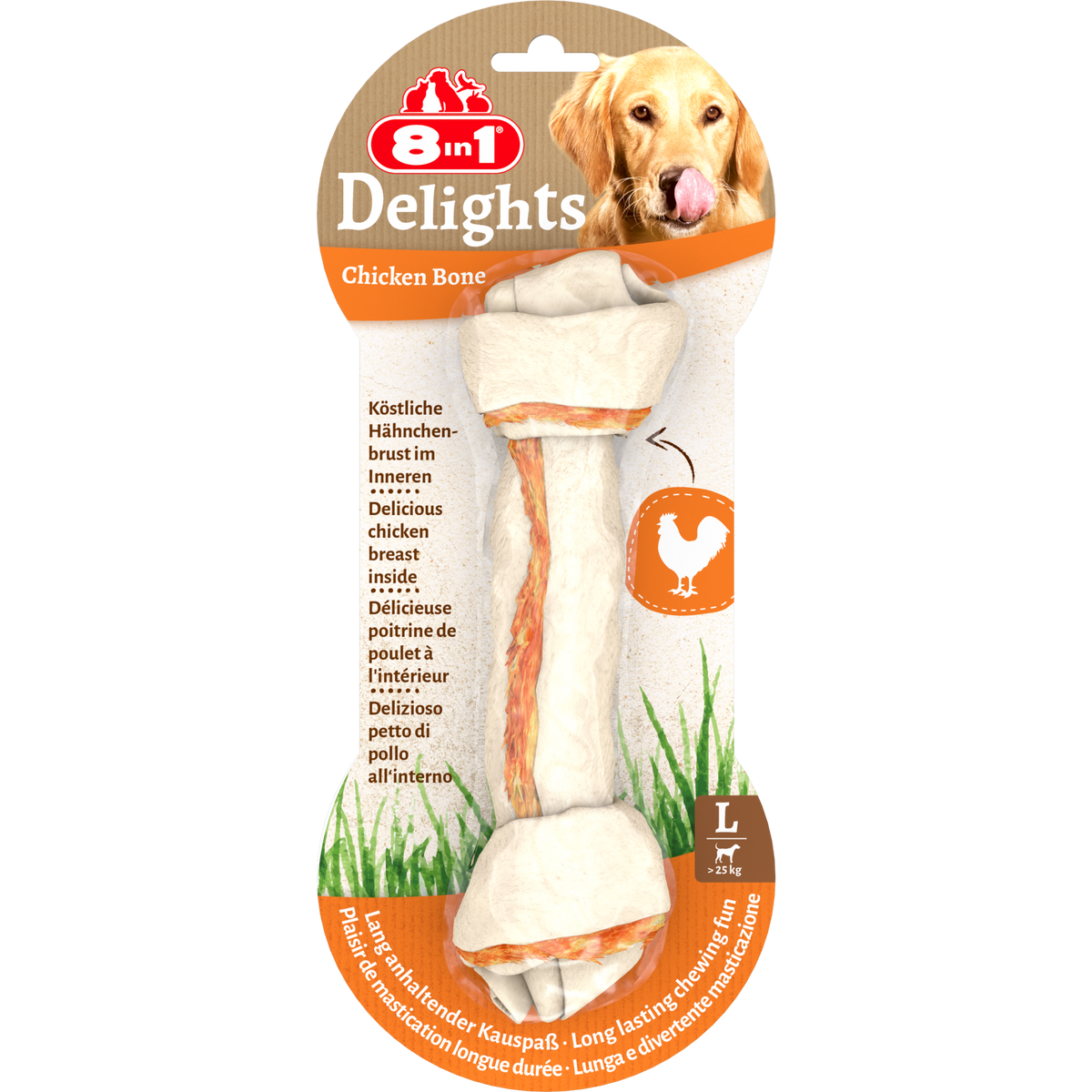 8in1 Delights Chicken Bones L, 85 g