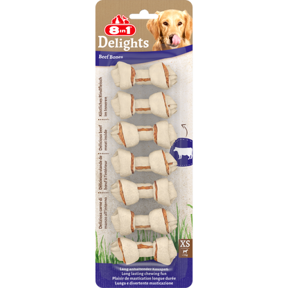 8in1 Delights Beef Bones XS, 7 pcs, 84 g