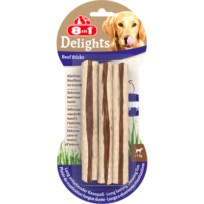 8in1 Delights Beef Sticks 3 pcs, 75 g