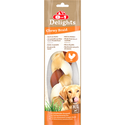 8in1 Delights Chewy Braids M/L, 80 g