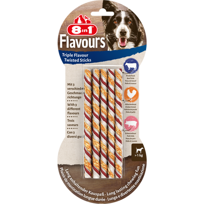 8in1 Triple Flavour Twisted Sticks 10pcs, 70 g