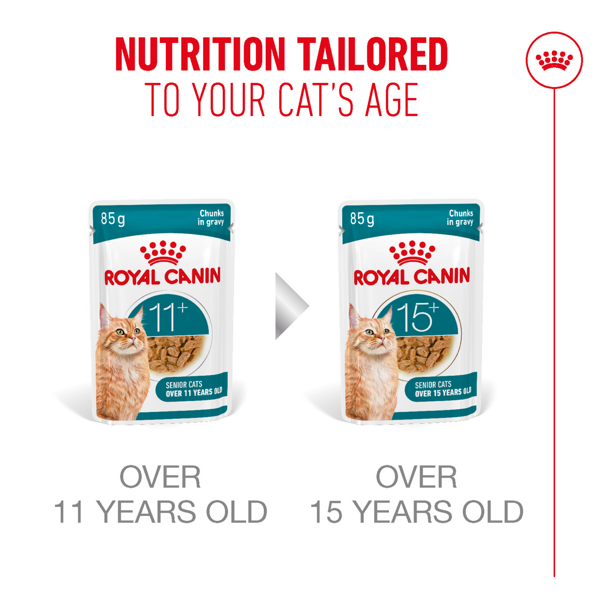 Feline Health Nutrition Ageing 11+ Gravy (Wet Food - Pouches) 12 x 85 g - BOX