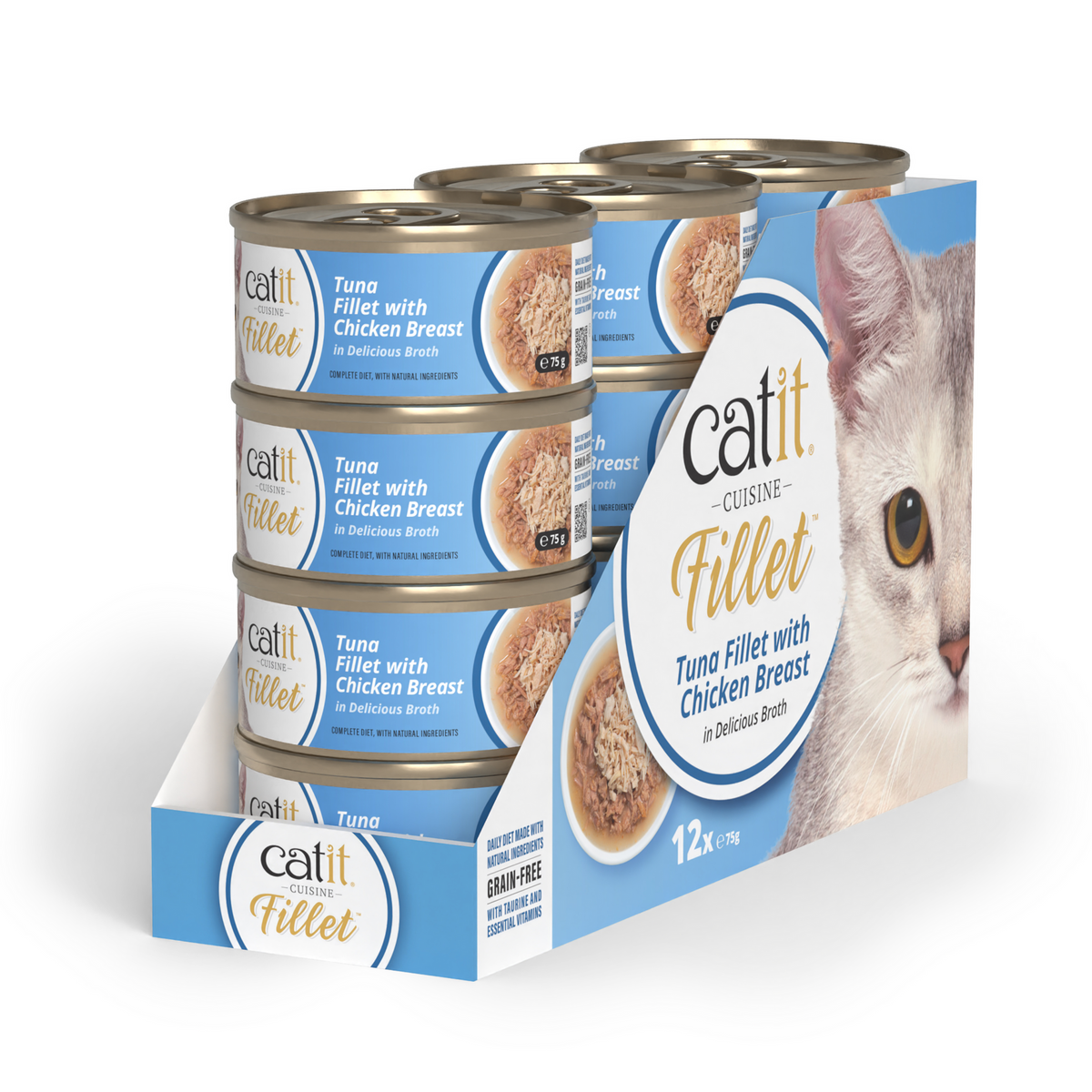 Catit Cuisine Tuna Fillet with Chicken, 12 x 75 g