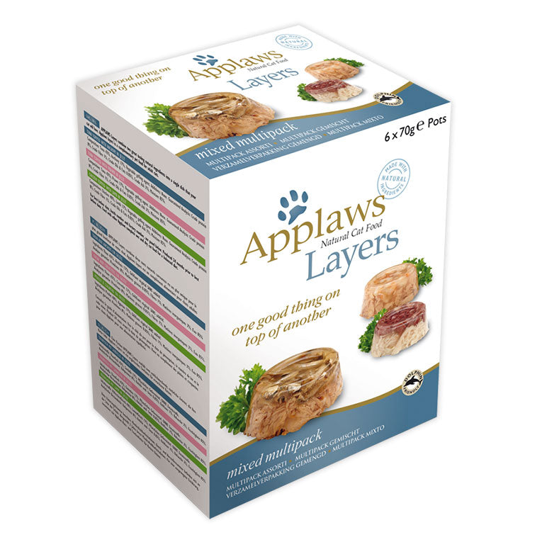 Applaws Layers Mixed Multipack Adult Wet Cat Food 6 x 70g