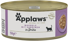 Applaws Mackerel with Sardine Adult Wet Cat Food 156g Tin