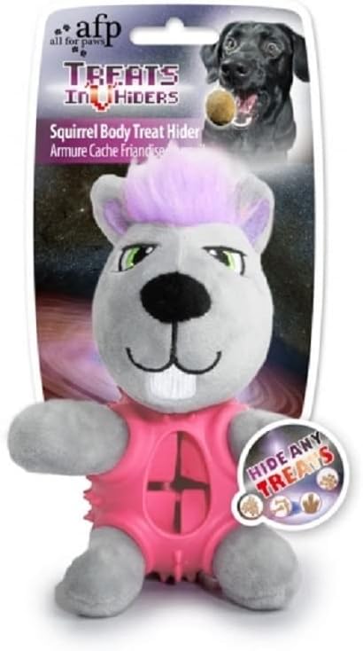 All For Paws Treat In'V'Hiders Squirrel Body Hider Dog Plush Toy, 2.35 Kg