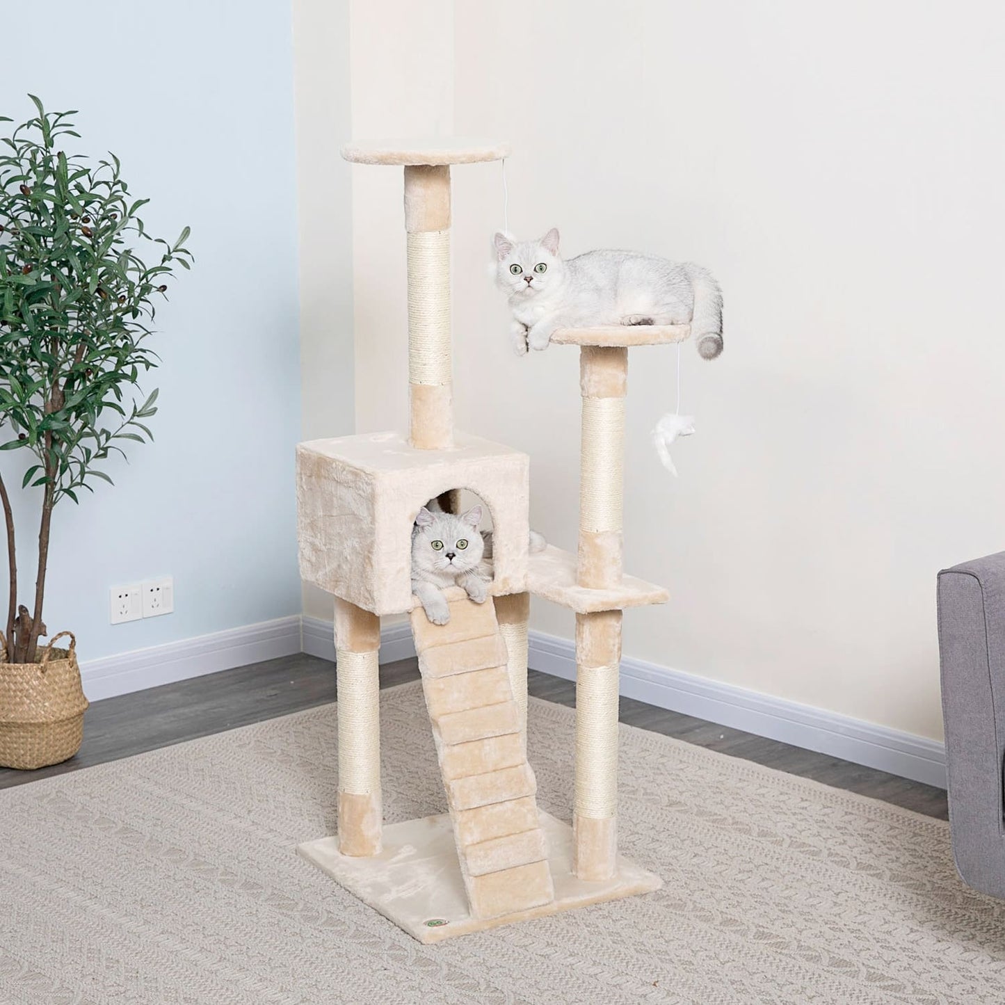 Go Pet Club 52" Cat Tree CondoOverall Size : 21"L x 21"W x 52"H