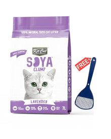 Kit Cat Soya Clump Soybean Litter - Lavender 7L - Free Scoop