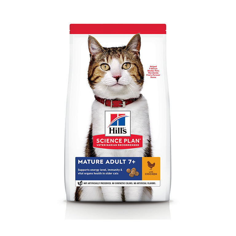 HillÃƒÆ’Ã‚Â¢ÃƒÂ¢Ã¢â‚¬Å¡Ã‚Â¬ÃƒÂ¢Ã¢â‚¬Å¾Ã‚Â¢s Science Plan Mature Adult 7+ Cat Food With Chicken (3kg)