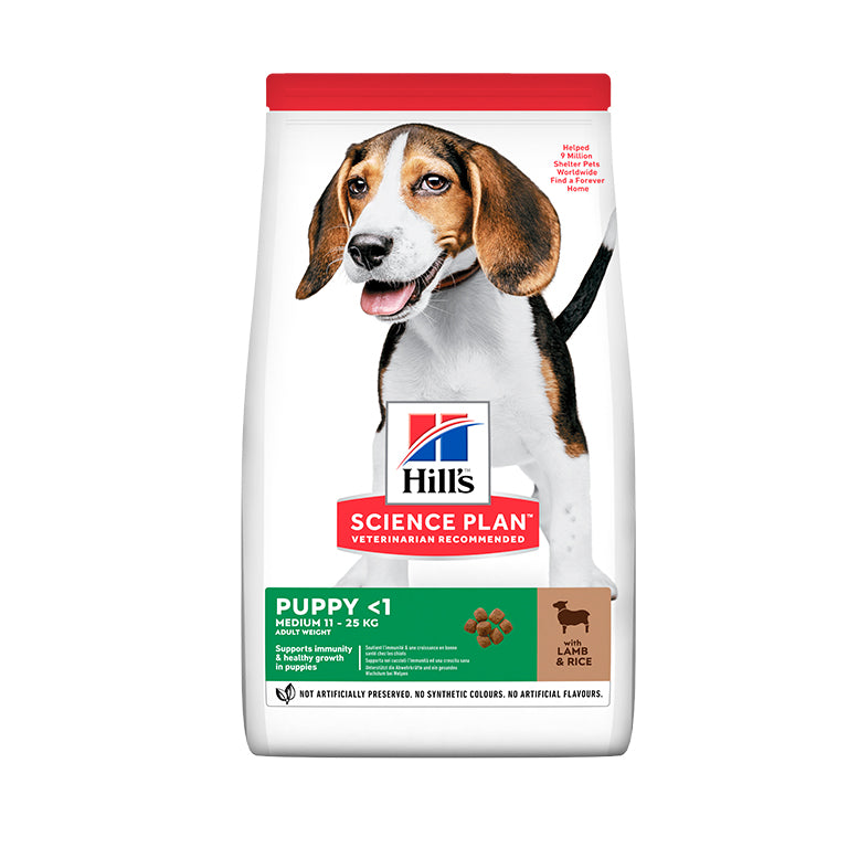 HillÃƒÆ’Ã‚Â¢ÃƒÂ¢Ã¢â‚¬Å¡Ã‚Â¬ÃƒÂ¢Ã¢â‚¬Å¾Ã‚Â¢s Science Plan Medium Puppy Food With Lamb&Rice (2.5kg)