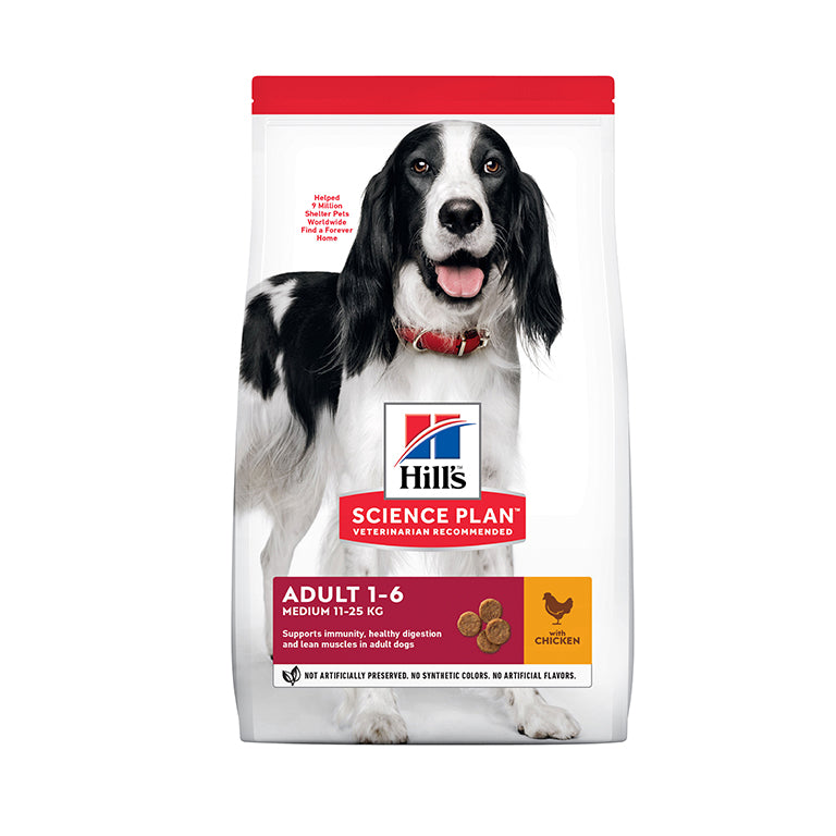 HillÃƒÆ’Ã‚Â¢ÃƒÂ¢Ã¢â‚¬Å¡Ã‚Â¬ÃƒÂ¢Ã¢â‚¬Å¾Ã‚Â¢s Science Plan Medium Adult Dog Food With Chicken (2.5kg)