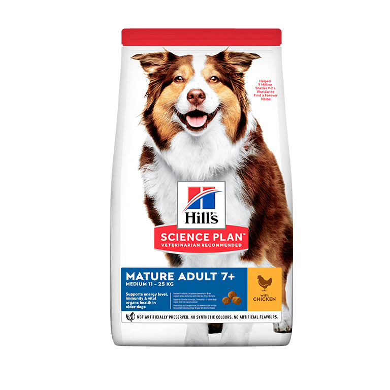 HillÃƒÆ’Ã‚Â¢ÃƒÂ¢Ã¢â‚¬Å¡Ã‚Â¬ÃƒÂ¢Ã¢â‚¬Å¾Ã‚Â¢s Science Plan Medium Mature Adult 7+ Dog Food With Chicken (2.5kg)
