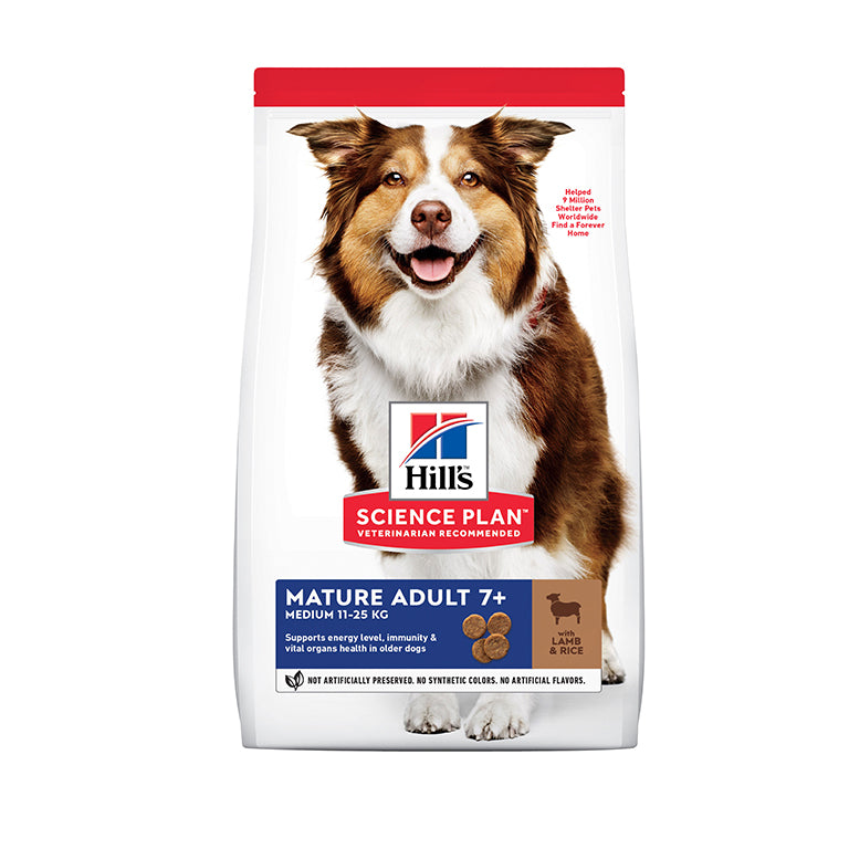 HillÃƒÆ’Ã‚Â¢ÃƒÂ¢Ã¢â‚¬Å¡Ã‚Â¬ÃƒÂ¢Ã¢â‚¬Å¾Ã‚Â¢s Science Plan Medium Mature Adult 7+ Dog Food With Lamb&Rice (2.5kg)