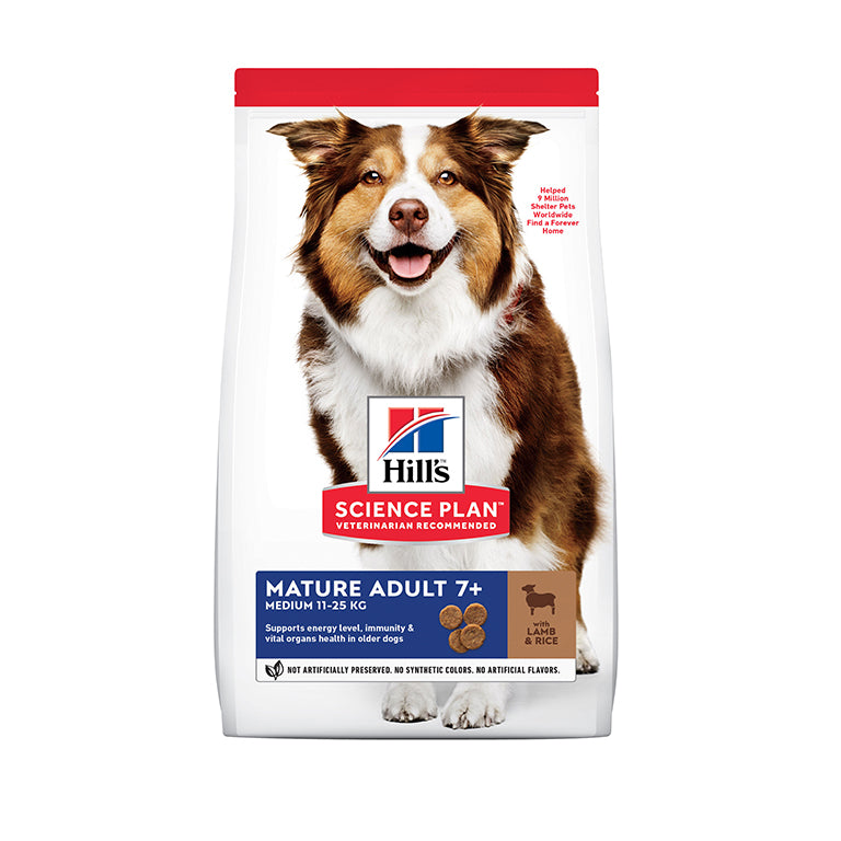 HillÃƒÆ’Ã‚Â¢ÃƒÂ¢Ã¢â‚¬Å¡Ã‚Â¬ÃƒÂ¢Ã¢â‚¬Å¾Ã‚Â¢s Science Plan Medium Mature Adult 7+ Dog Food With Lamb&Rice (14kg)