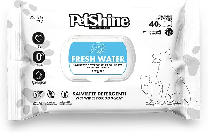 PETSHINE WET WIPES JOJOBA 40PCS