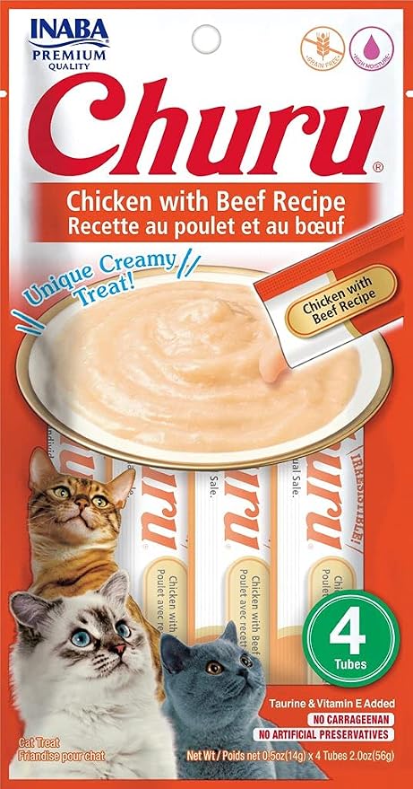 Inaba Churu Chicken with Beef Recipe 4x14g