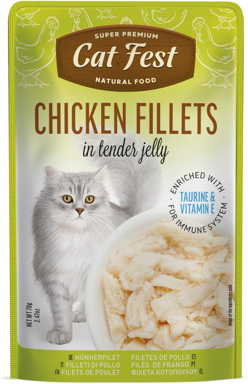 Cat Fest Wet Food with Chicken Fillet in Tender Jelly 70GM