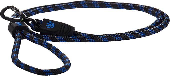 Doco 5ft Reflective Rope Leash With Click & Lock Snap (DCROPE5060)[Color - Blue, Size - S]
