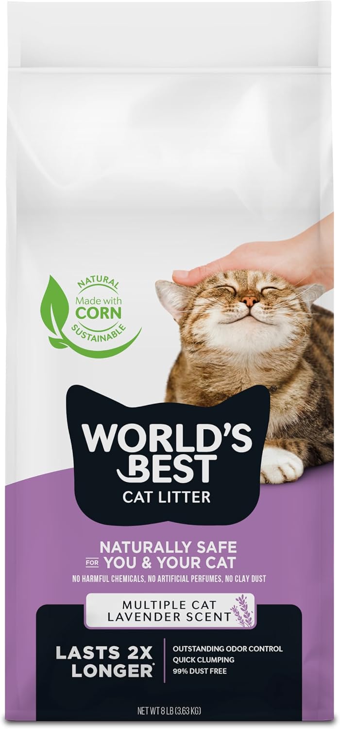 World's Best Cat Litter Multiple Cat Scented LAVENDER/8lb