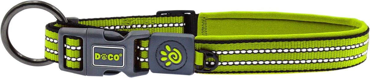 Doco Vario Ring Collar with Reflective Stitching Lemon S