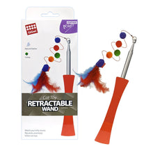 Extendable Catwand Feather Teaser with rattle and tpr handle
