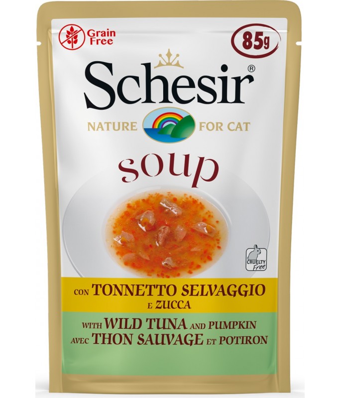 Schesir Wet Cat Food with Wild Tuna & Pumpkin in Soup85GM