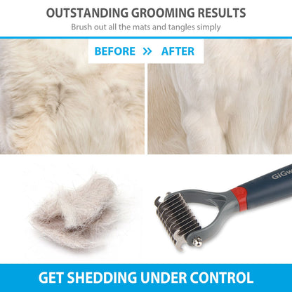 Dual Head Dematting Comb 11 Teeth for Dogs & Cats
