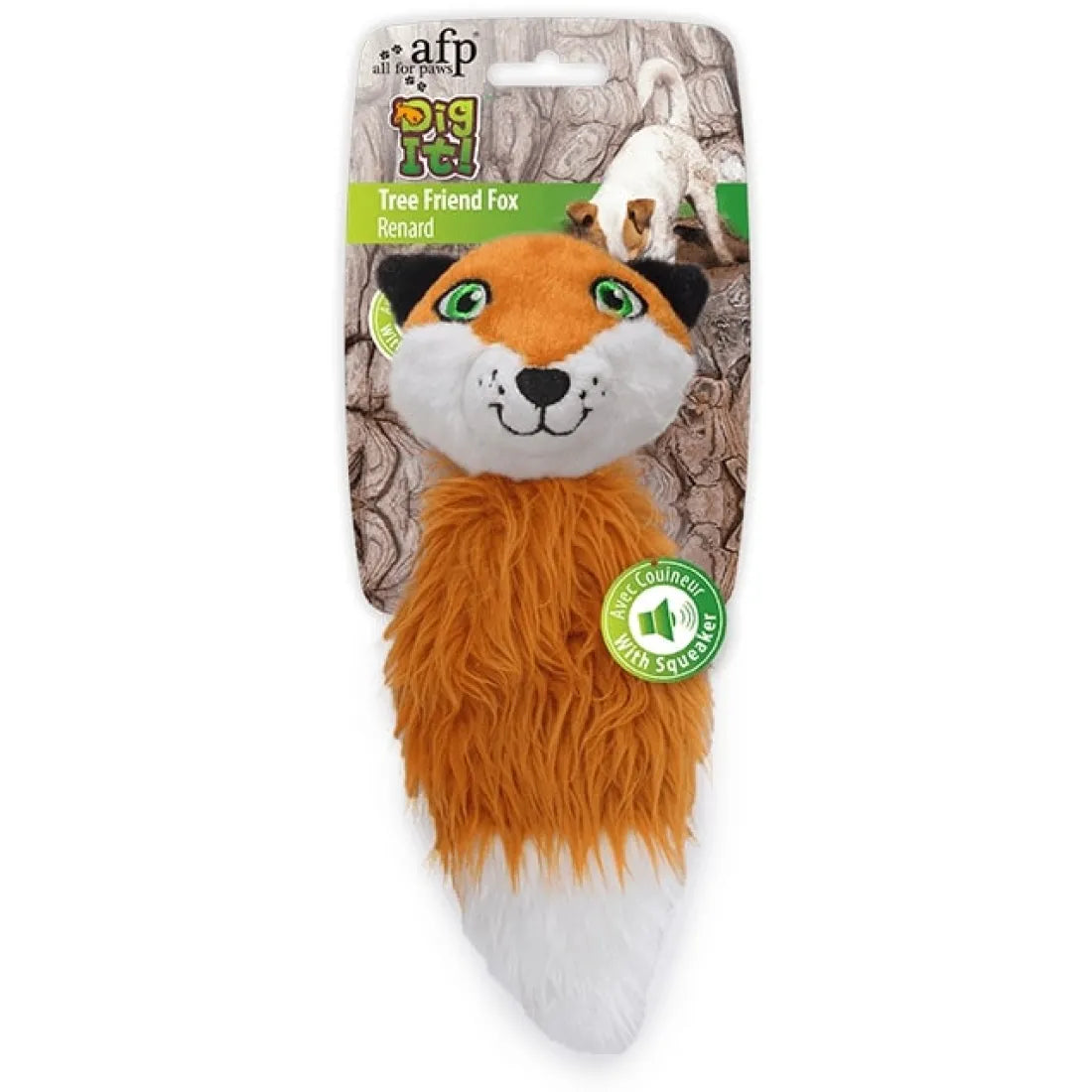 All For Paws Dig It Tree Friend Fox Dog Toy
