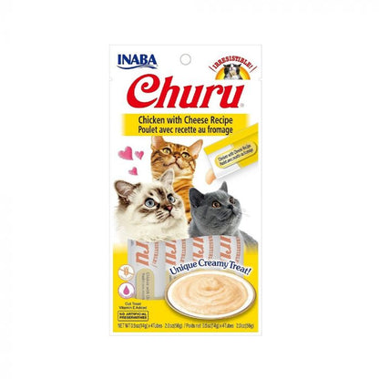 Inaba Churu Creamy Cat Treats with Chicken & Cheese 4 x 14 g