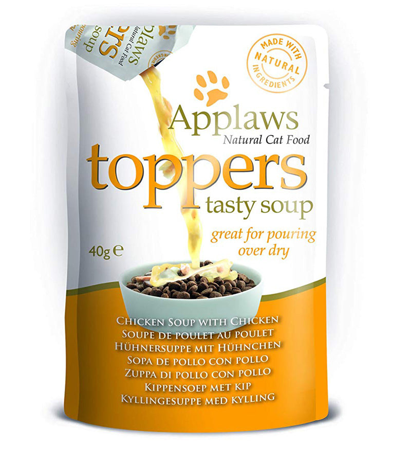 Applaws Toppers Chicken Soup with Chicken Wet Cat Food 40g
