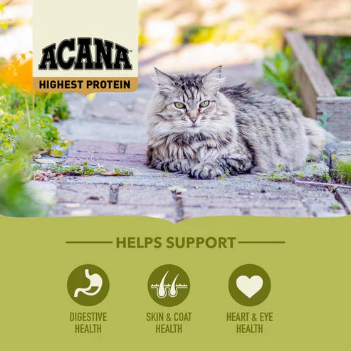 Acana Highest Protein Grassland Dry Cat Food - 1.8KG