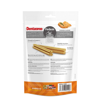 Fedem Dentagree Regular Dental Stix for Dogs – Chicken Flavour 80g (8 pcs)