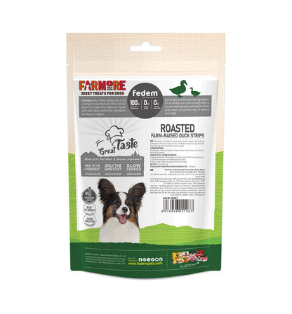 Fedem Farmore Jerky for Dogs – Roasted Farm-Raised Duck Strips 75g