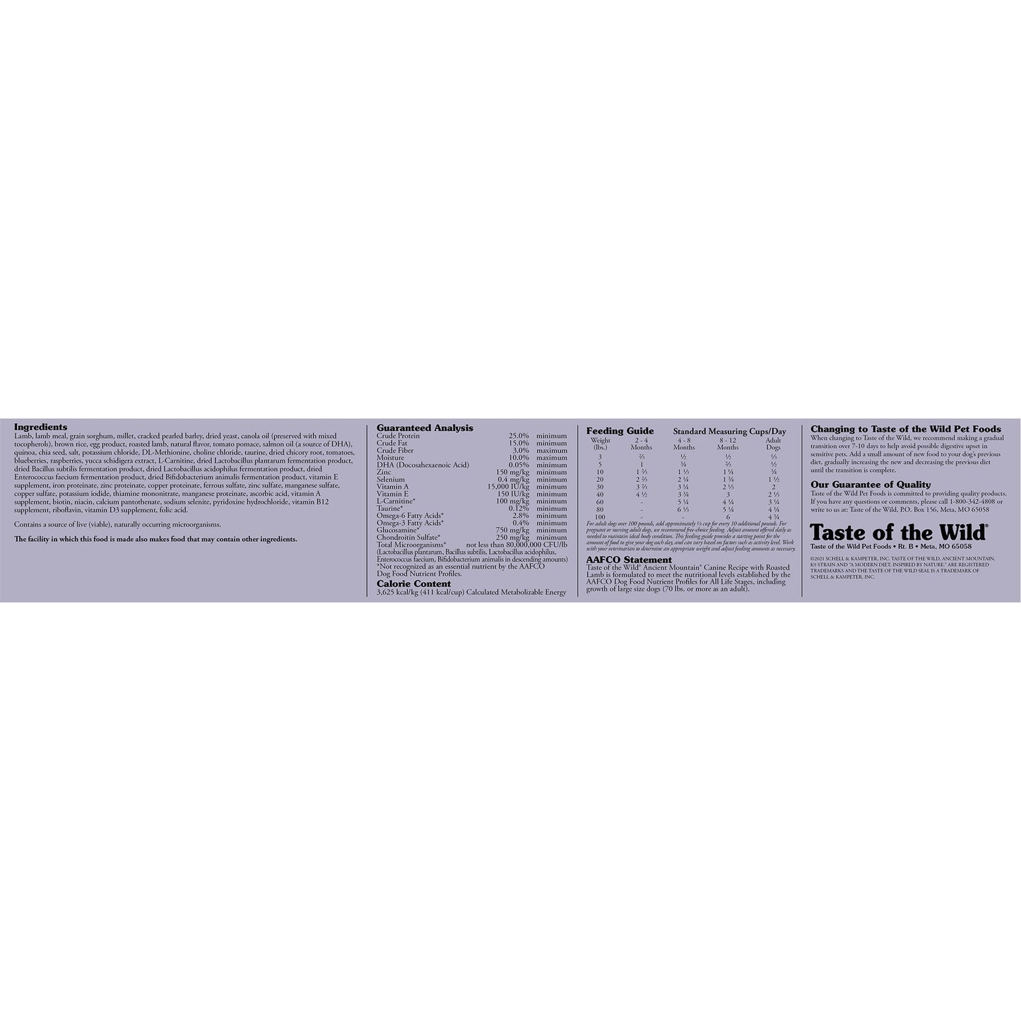 Ancient Mountain Canine Recipe 2.27Kg