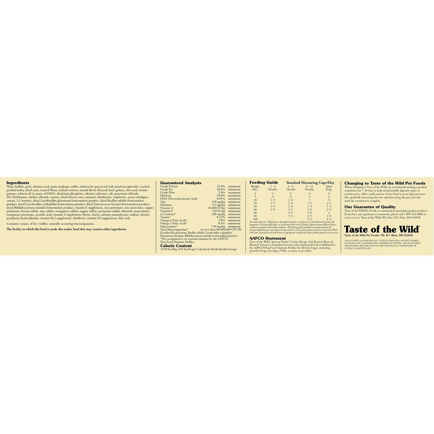 Ancient Prairie Canine Recipe  2.27Kg