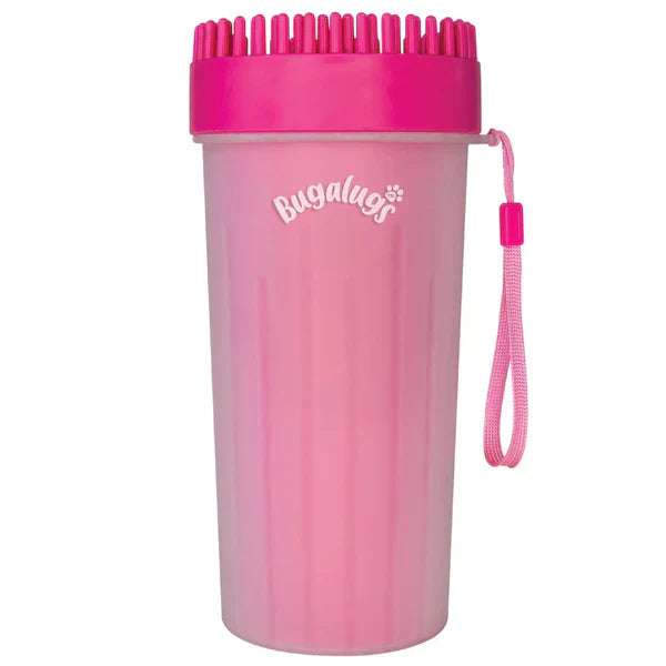 Bugalugs Paw Cleaner Cup for Dogs & Cats - PINK/MEDIUM