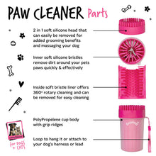 Bugalugs Paw Cleaner Cup for Dogs & Cats - PINK/LARGE