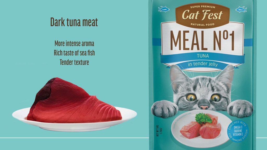 Cat Fest Meal No 2 Cat Food in Jelly-Tuna With Shrimp 12x50g 12pcs/box