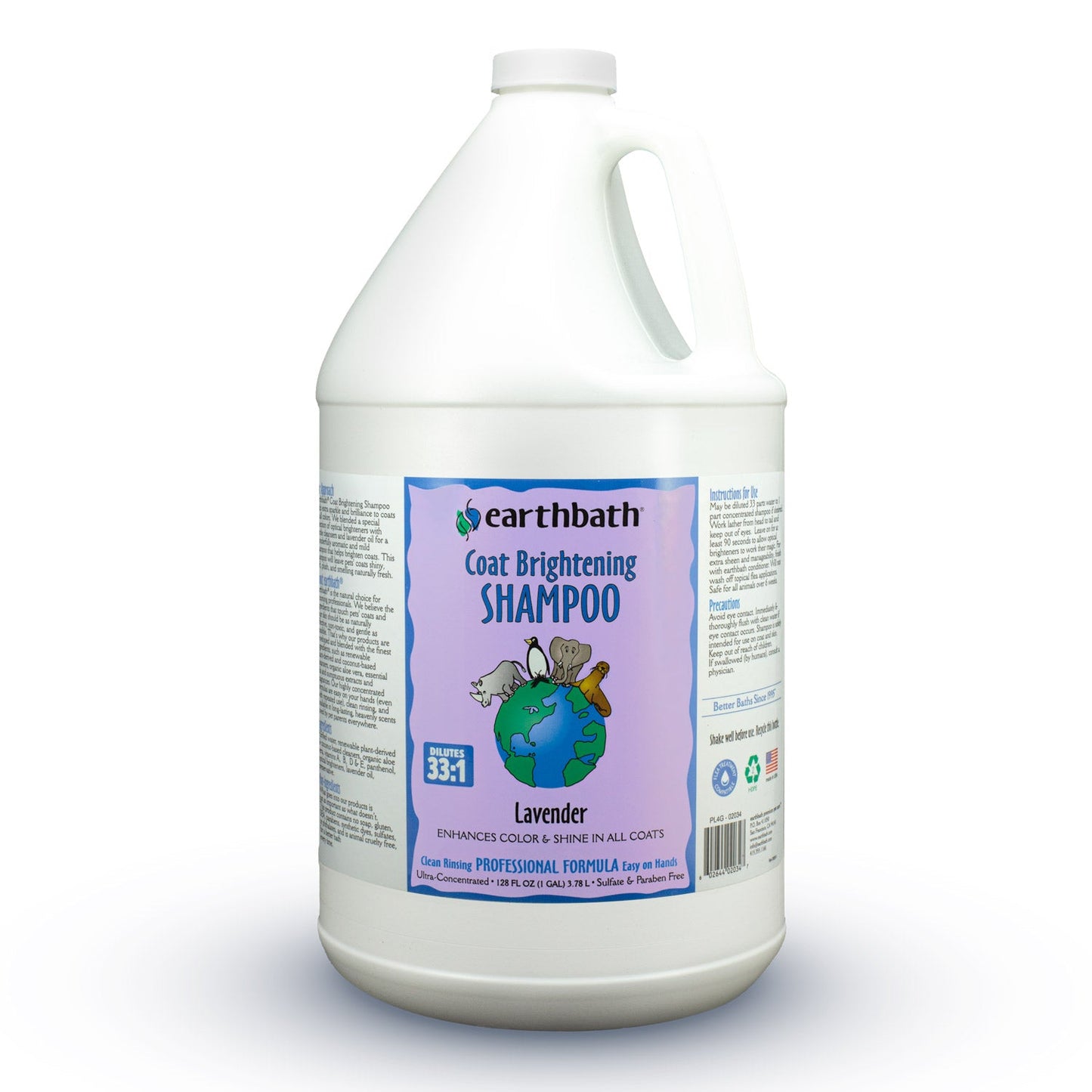 earthbathÂ® Coat Brightening Shampoo - Lavender, Made in USA, 128 oz (1 Gallon )
