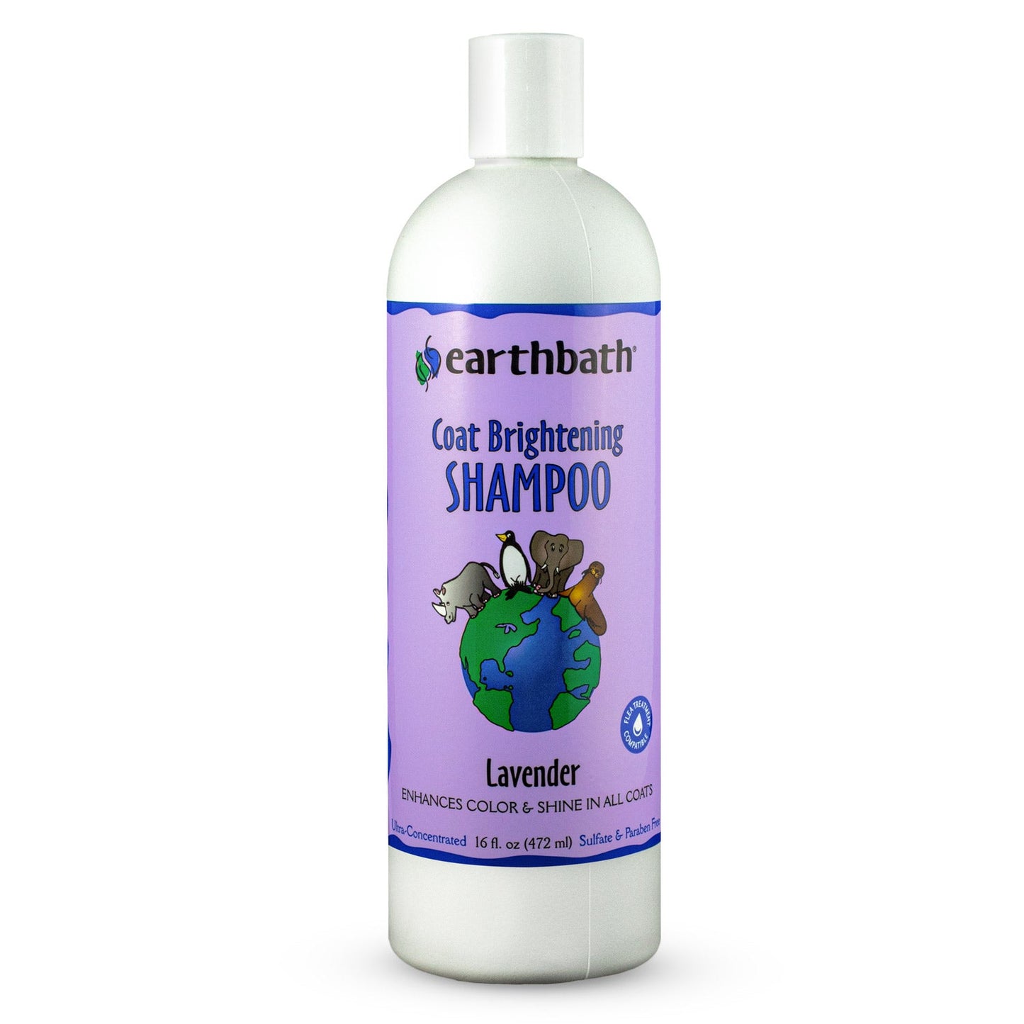 earthbathÂ® Coat Brightening Shampoo, Lavender, Enhances Color &amp; Shine in All Coats, Made in USA, 16 oz