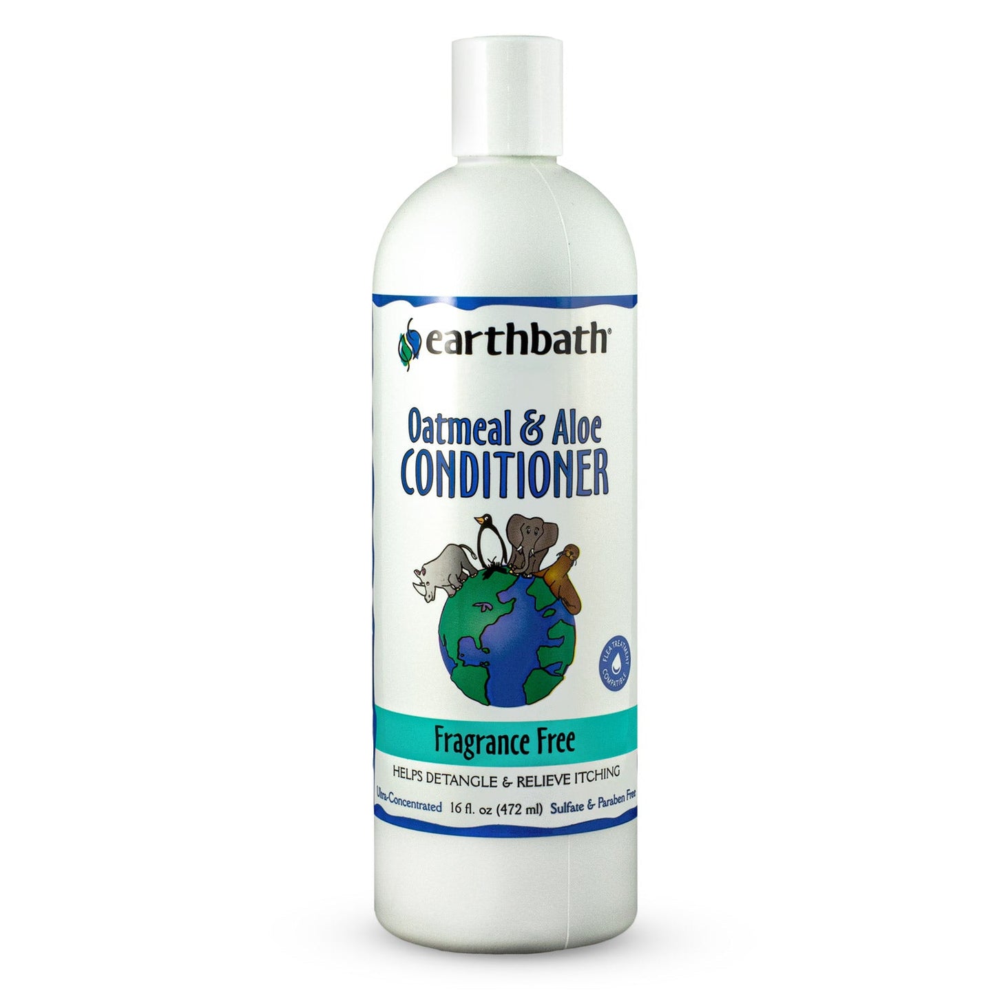 earthbathÂ® Oatmeal &amp; Aloe Conditioner, Fragrance Free, Helps Relieve Itchy Dry Skin, Made in USA, 16 oz