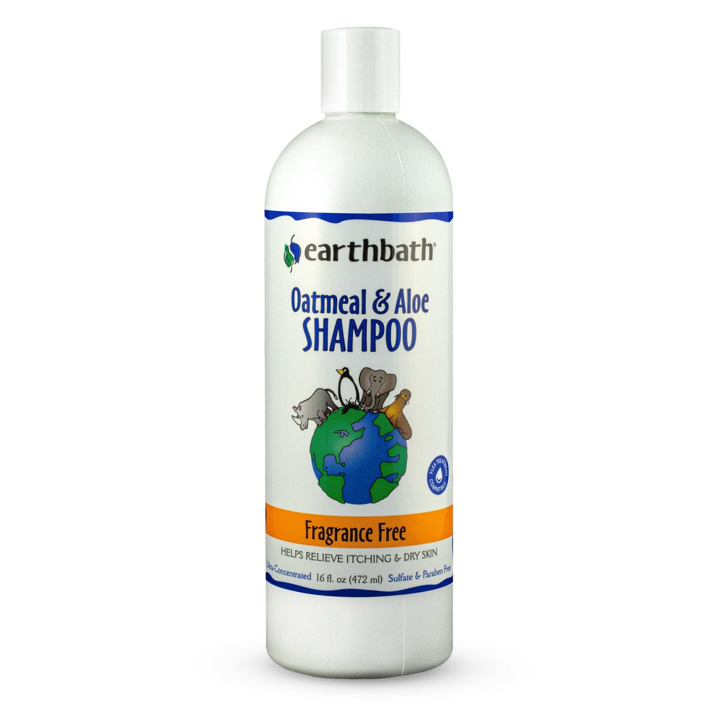 earthbathÂ® Oatmeal &amp; Aloe Shampoo, Fragrance Free, Helps Relieve Itchy Dry Skin, Made in USA, 16 oz