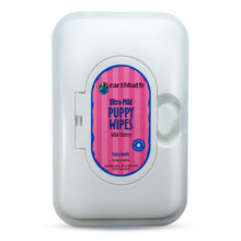 earthbathÂ® Ultra-Mild Puppy Wipes, Wild Cherry, Cleans & Conditions, 100 ct re-sealable container