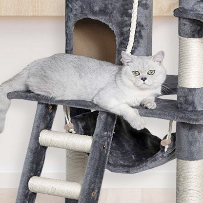 Go Pet Club 62" Classic Cat Tree with Sisal Covered PostsOverall Size : 27"L x 38"W x 62"H