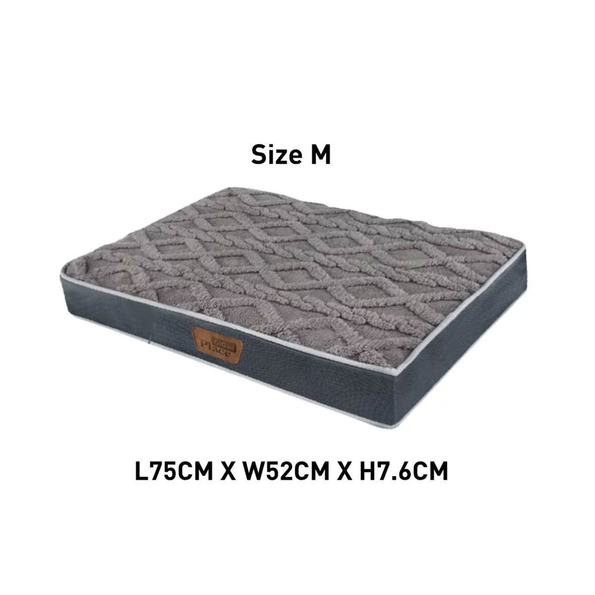GiGwi Place Gray Soft Flat Mat Pet Bed - Medium