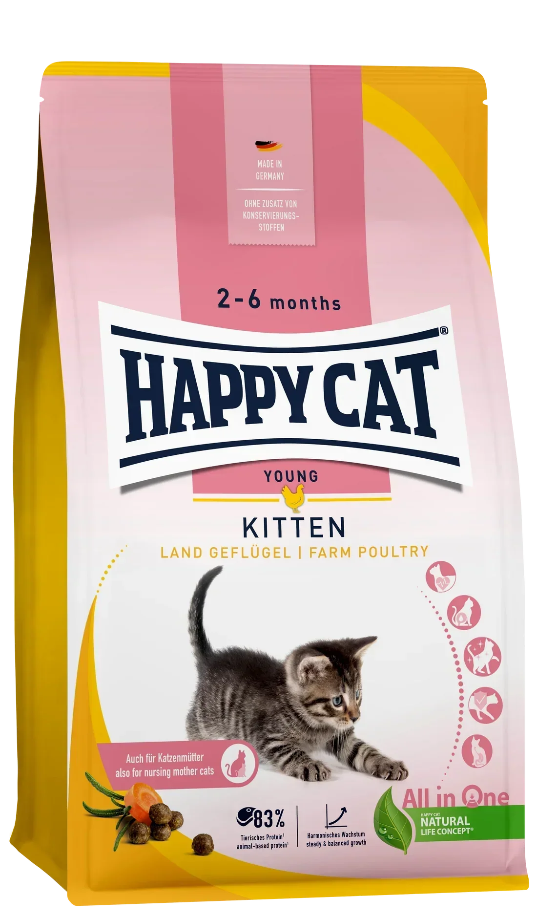Happy Cat Kitten Land Geflugel (Poultry) 4 kg