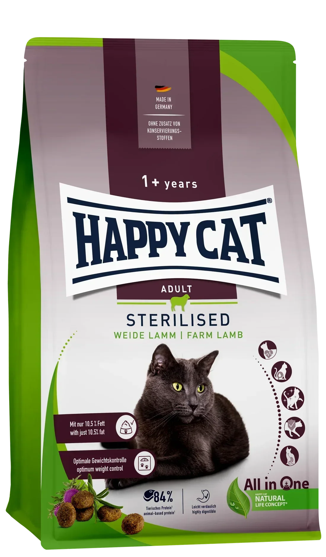 Happy Cat Adult Sterilised Weide Lamm 4 KG