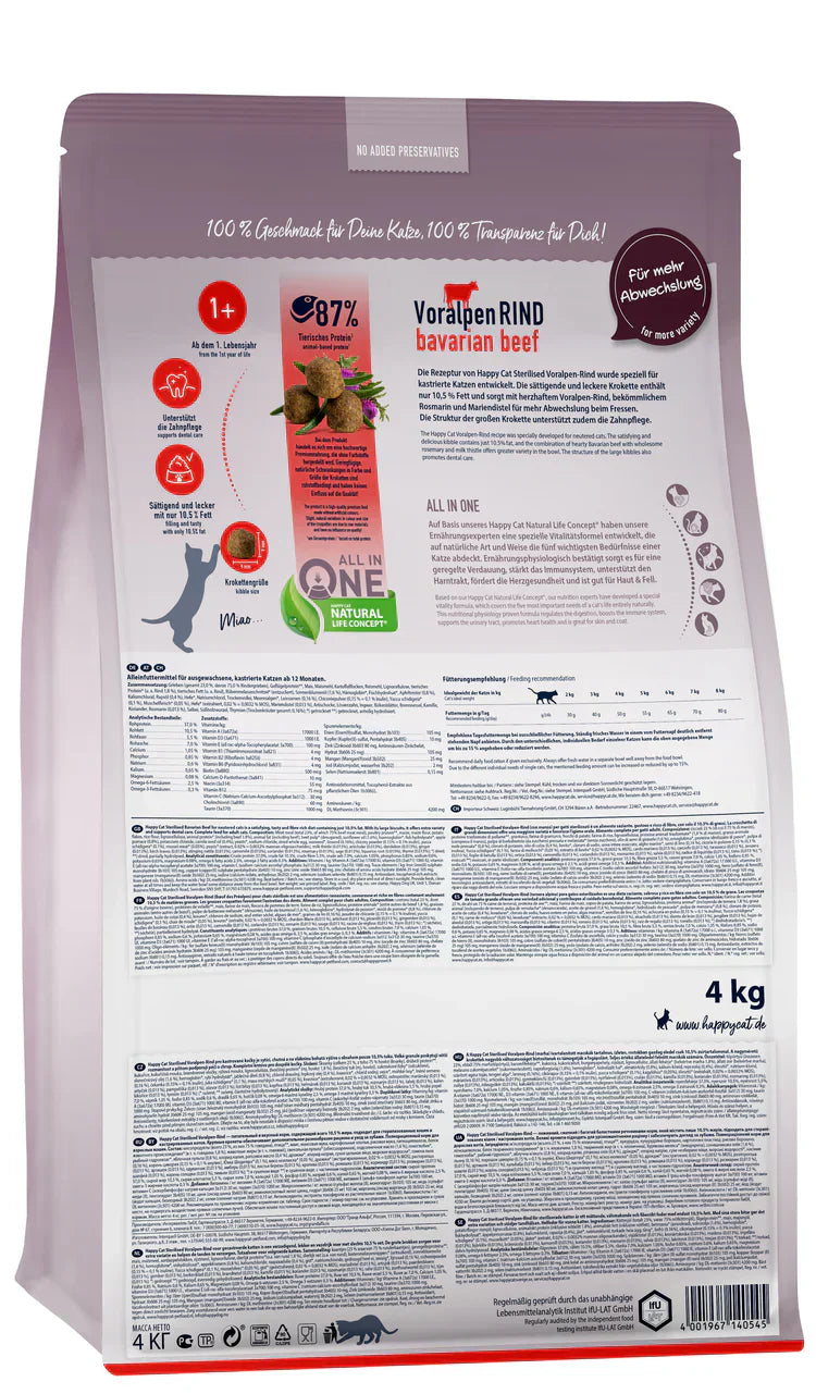 Happy Cat Sterilised Bavarian Beef 300 G