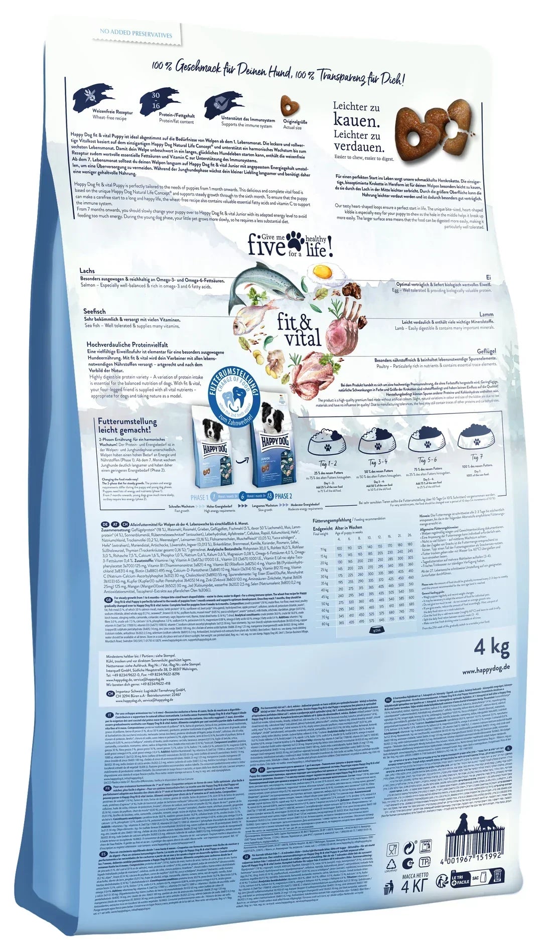 Happy Dog Fit & Vital Puppy 1 KG